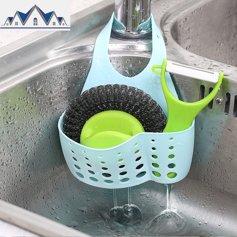 家用厨房用品小收纳沥水挂件挂袋挂篮整理篮储物架壁挂水池置物架_2_916高清大图