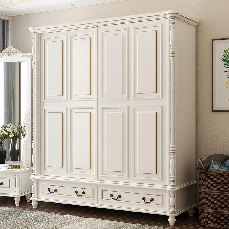 苏宁放心购白色衣柜欧式木制卧室组装衣柜趟实木衣柜现代简约新款简约