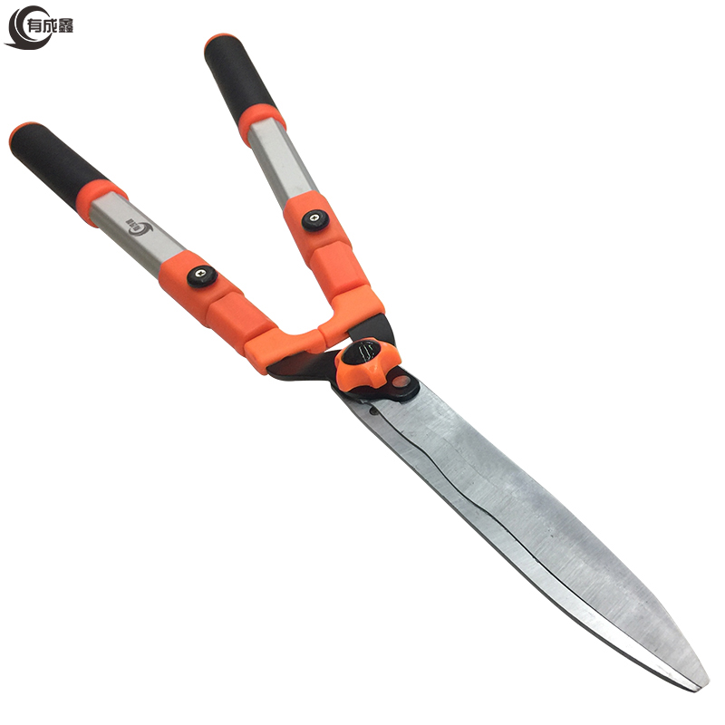 有成鑫铝柄伸缩平花剪 大力平剪 园林剪刀 草坪剪刀 花卉剪刀 70-95cm 把高清大图