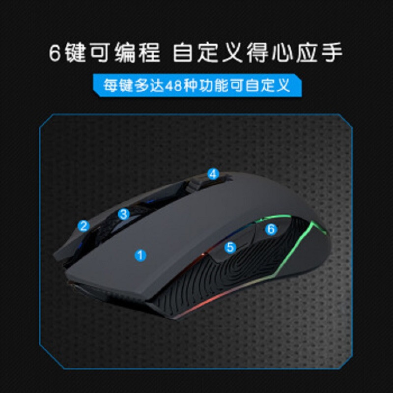 戴尔(DELL)戴记严选 游戏鼠标MS420DS 无线有线双模宏编程鼠标宏电竞鼠标 RGB灯效