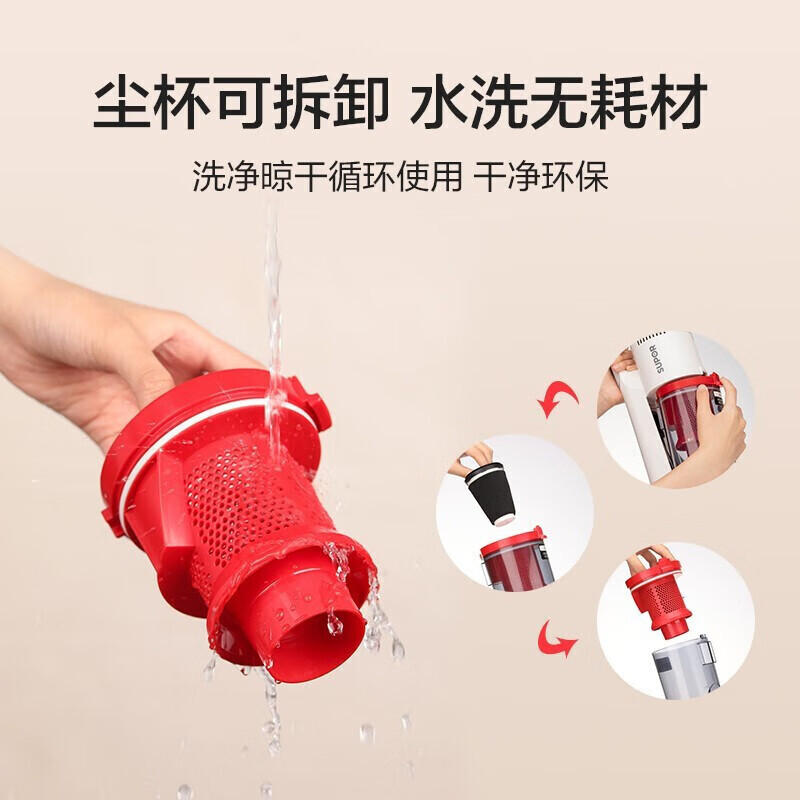 苏泊尔(SUPOR)手持吸尘器家用随手吸小型大吸力二合一除尘机宠物家庭适用VCS60A-C2