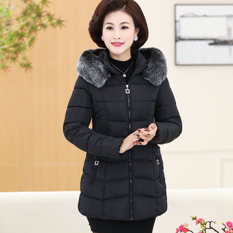 中老年女装秋装棉衣外套妈妈装冬季加厚棉袄中年女冬装羽绒棉服