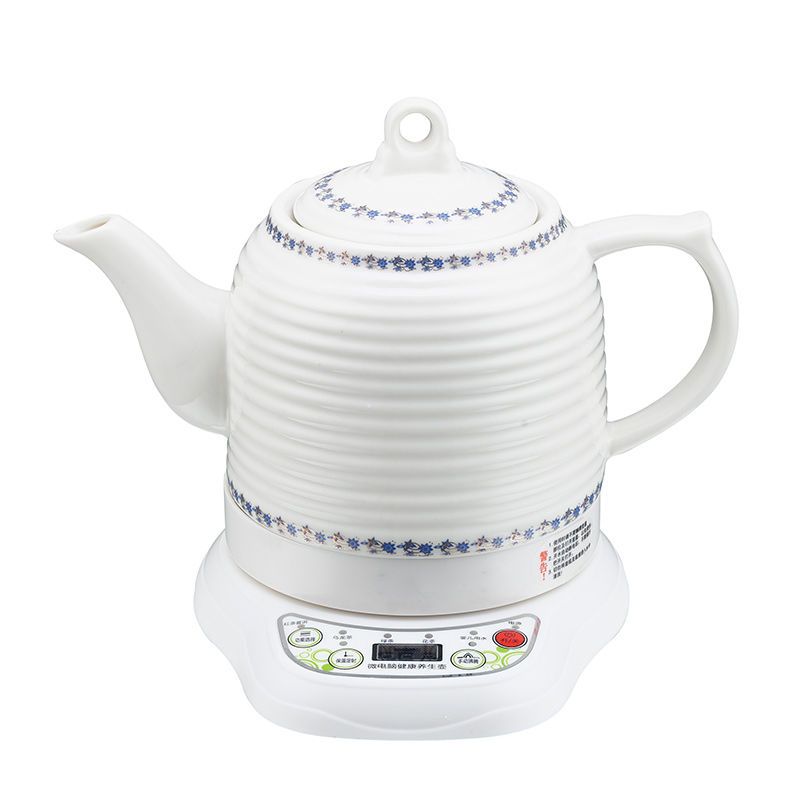 陶瓷电水壶电热水壶烧水壶防干烧自动断电304食品级水壶中秋礼品花开