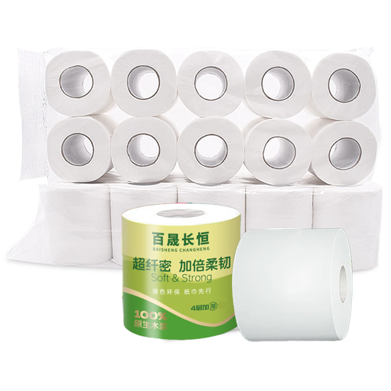 百晟长恒 BSCH-C30GS 4层 10卷 200g 手提纸 空芯(计价单位:提)绿色高清大图