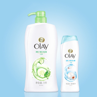 玉兰油(OLAY)沐浴露水嫩清爽1L配亮爽珍珠300ml 沐浴露泡澡 保湿