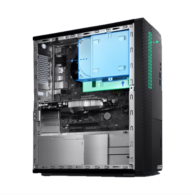 华硕(asus)d500ma商用台式电脑主机(i3-10100 4g 1t 256g 2g独)