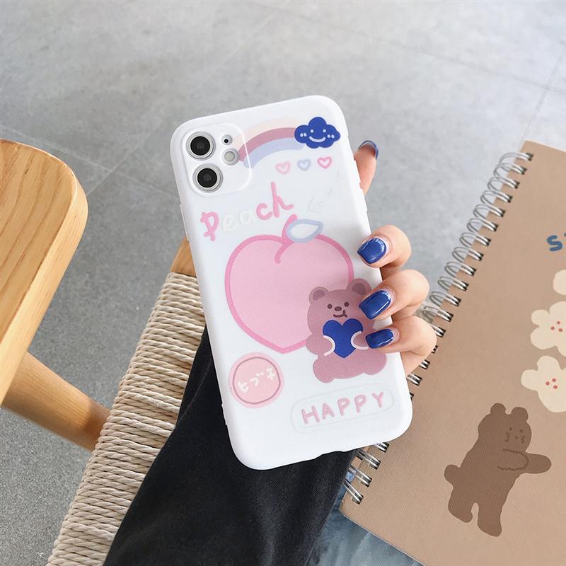 游猎者 桃子熊oppoa5手机壳磨砂a8/a92s/r17/r9软vivoy3/y85/y5s/y93女s1