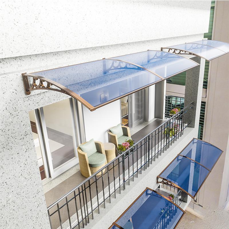 窗户阳台露台别墅雨搭雨篷闪电客户外家用防雨透明遮阳棚