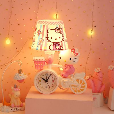 MH9012闹钟夜灯-KT猫 彩盒装 月亮KT台灯卡通暖光床头灯书桌书房宿舍卧室床头阅读儿童小夜灯