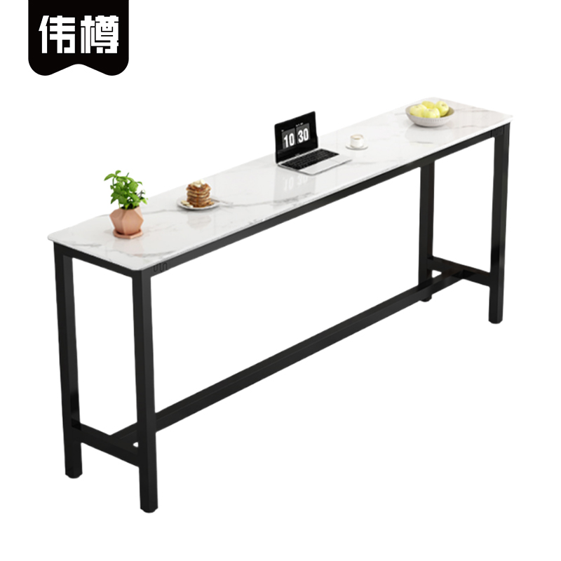 伟樽岩板吧台桌140*40*105cm张高清大图