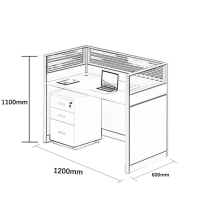 欧宝美屏风工位现代简约职员办公桌员工桌员工位职员位工作位电脑桌