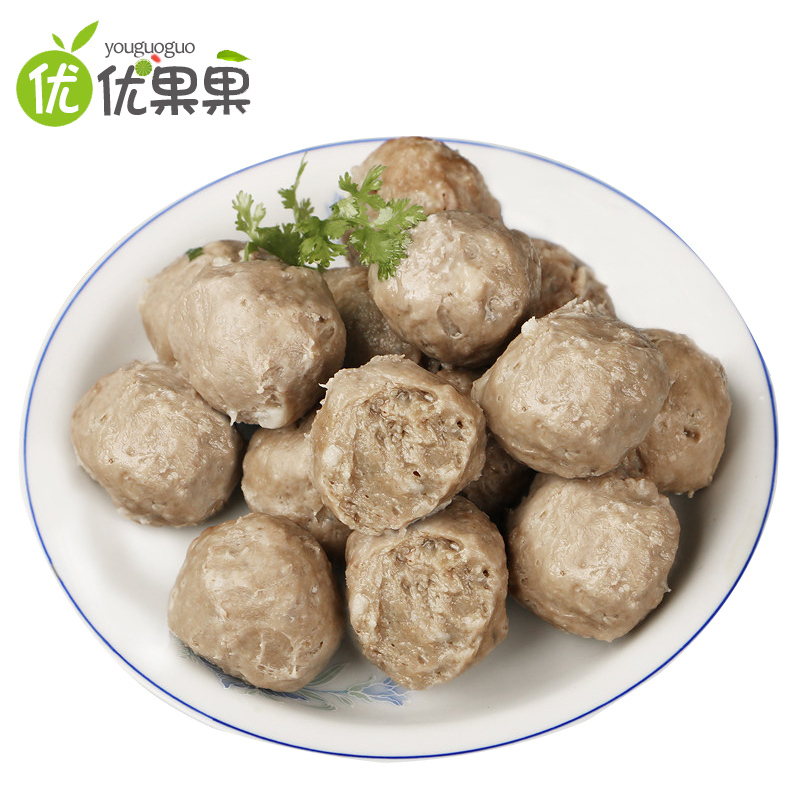 [顺丰2斤]潮州牛肉丸牛筋丸手工手打牛肉丸广东汕头小吃火锅食材关东煮丸子烧烤肉丸肉类生鲜