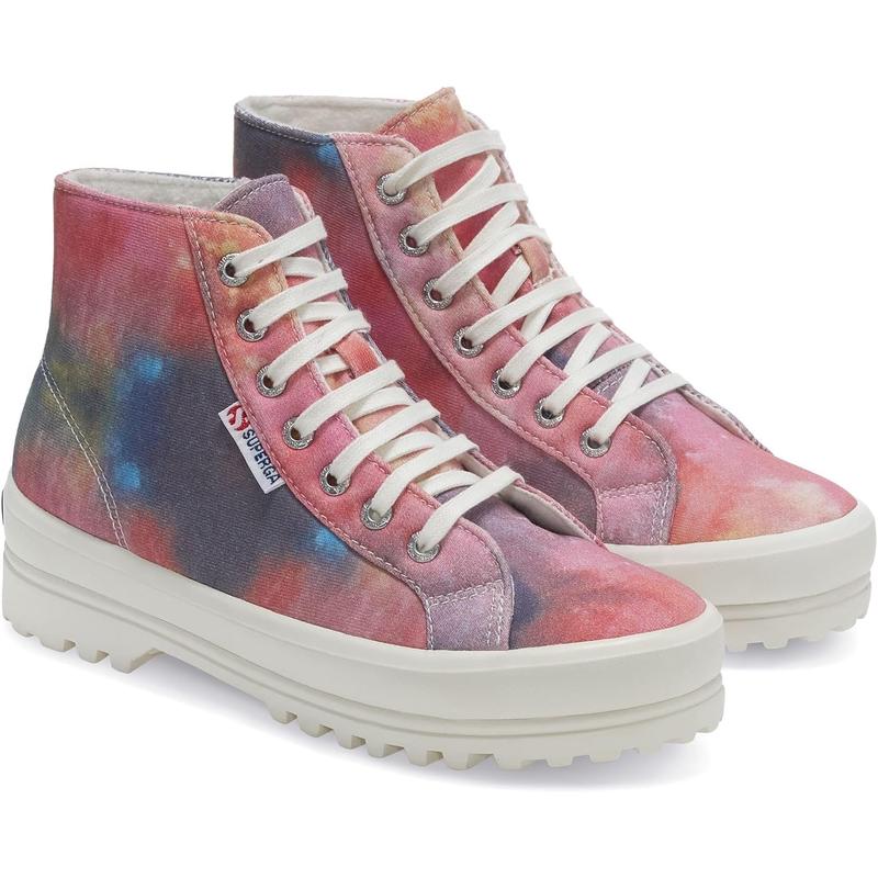 SUPERGA高帮帆布拼接连帽休闲鞋女潮牌经典板鞋百搭舒适时尚运动高清大图