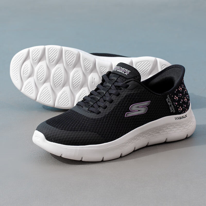 斯凯奇（Skechers）女鞋新款运动鞋户外通勤鞋日常时尚轻便透气休闲鞋125525-BLK ZP高清大图