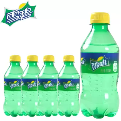 雪碧柠檬味碳酸汽水饮料pet300ml*6瓶迷你小瓶碳酸饮料￥9.