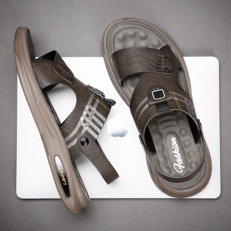 厂家批发夏季新款男士凉鞋休闲户外两用韩版潮流防滑拖鞋图片