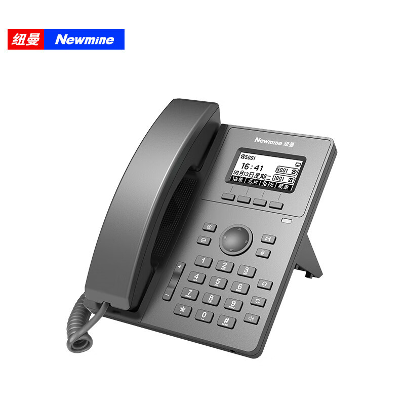 Newmine (HL2008TSD-748(R)) 双百兆网口 IP商务办公电话 黑色(单位:台)高清大图