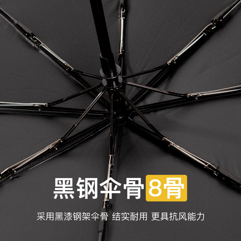 艾逸瑶选/艾斯库伯自开收晴雨伞YS-1825 便携折叠晴雨伞两用男女通用学生折叠伞 加固抗风!高清大图