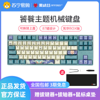 黑峡谷(Hyeku)K707 机械键盘 游戏键盘 有线热插拔键盘 87键五面热升华键帽 饕餮流沙金轴