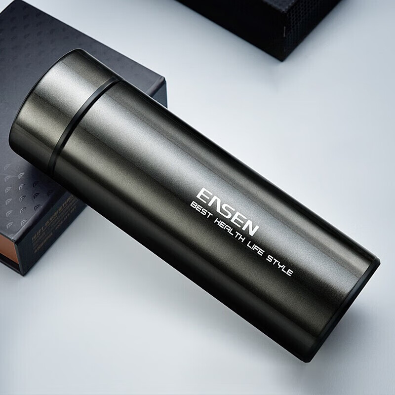 水宜生 430ML 泡茶保温杯 办公保温杯 304不锈钢男女士水杯 车载水杯便携直身杯 L502