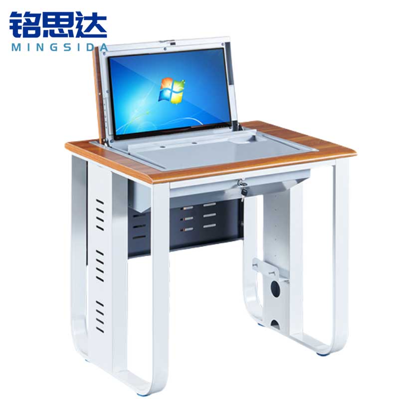 铭思达翻转电脑桌单人位张高清大图