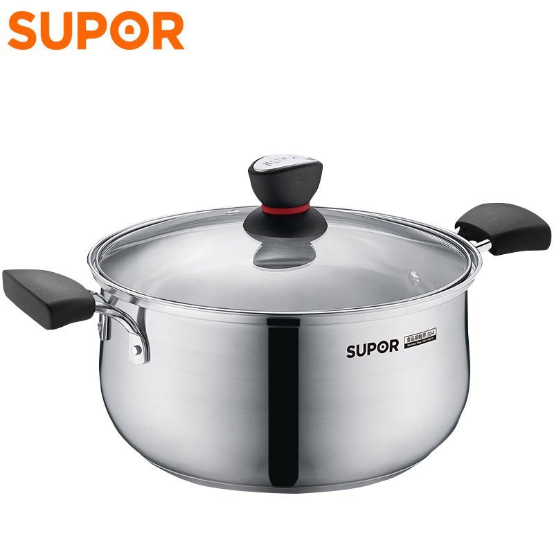 苏泊尔（SUPOR）时尚304不锈钢汤锅22cm ST22H1