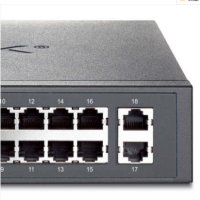 TP-LINK TL-SG1218P 16口全千兆以太网VLAN隔离48V监控AP供电模块PoE交换机