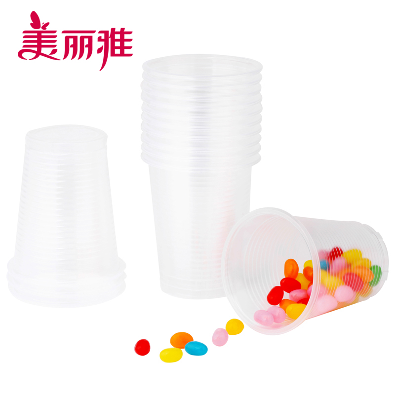 美丽雅maryya 分享杯 塑杯 一次性杯子240ml*100只 聚乙烯(PE) 100-150只 一次性使用高清大图