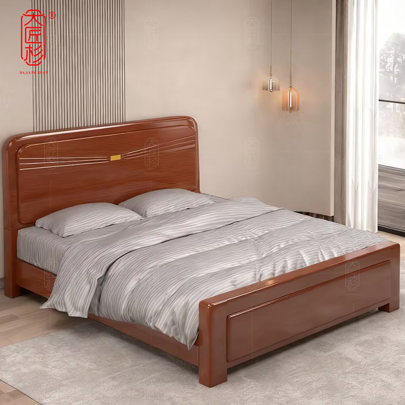 大匠杉 床实木床加厚 1800*2000mmDC798高清大图