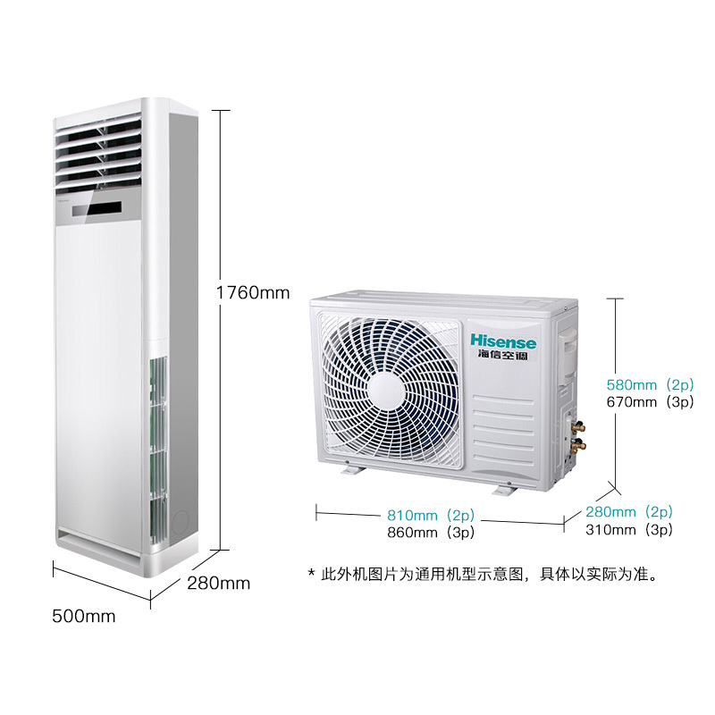 海信(Hisense) KFR-72LW/29F-N3 空调柜机3匹 定频 大风量 冷暖客厅空调 三级能效