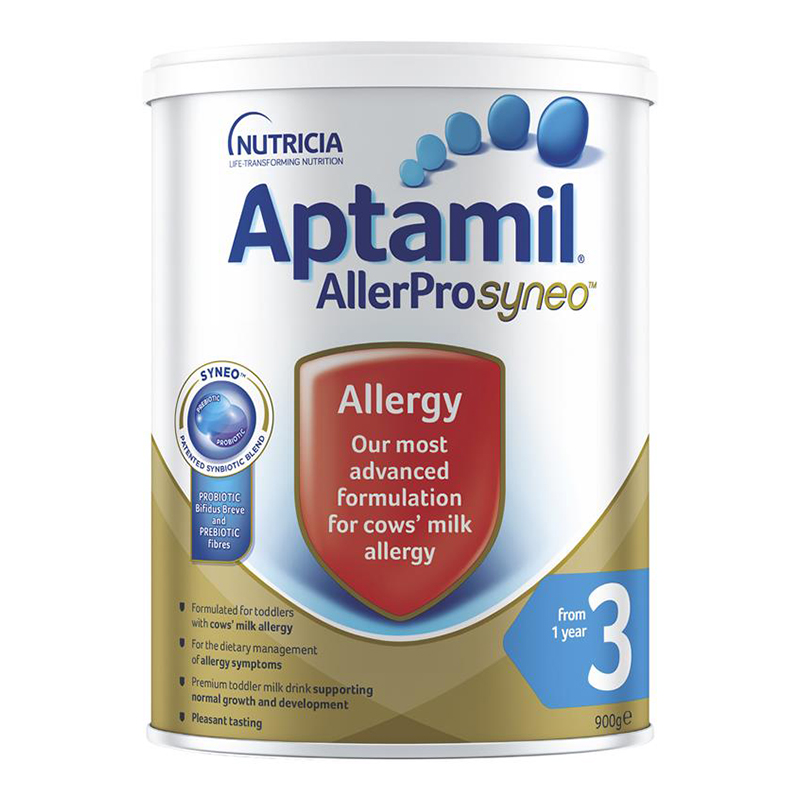 澳洲发/3罐装-爱他美(aptamil)Allerpro深度水解/乳糖不耐受过敏奶粉三段900g/罐装 进口特殊配方奶粉高清大图
