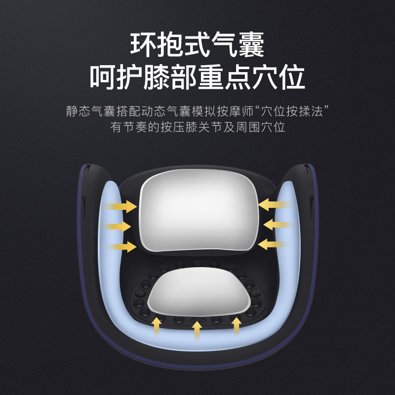 何浩明膝盖理疗关节仪按摩器电热敷护膝加热保暖老人老寒腿女漆疼痛神器