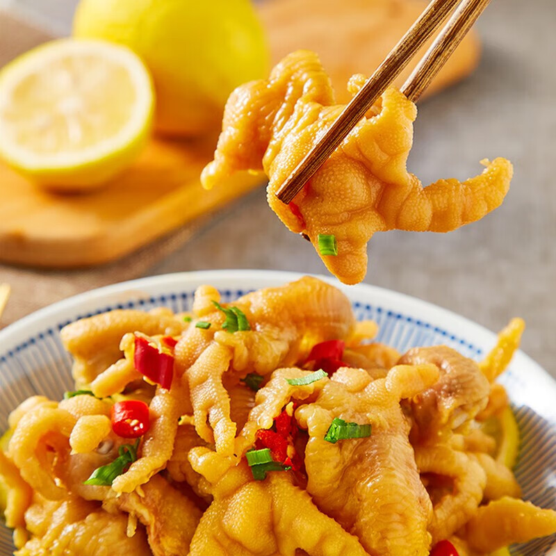 久久丫柠檬无骨凤爪102g*2高清大图