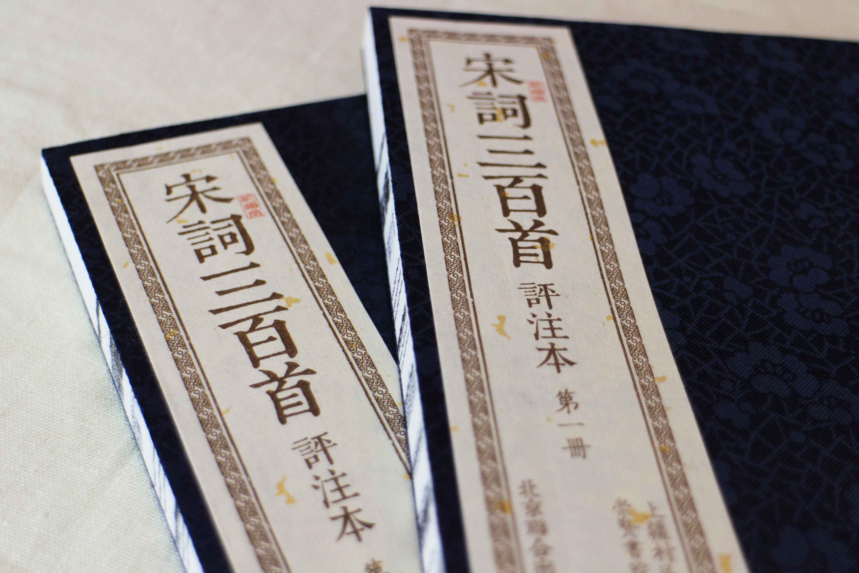 [正版]崇贤馆藏书 宋词三百首评注本 古诗词繁体字宣纸线装繁体字竖排古诗词繁体字中国古诗词鉴赏1函2册文白对照 原文词解高清大图