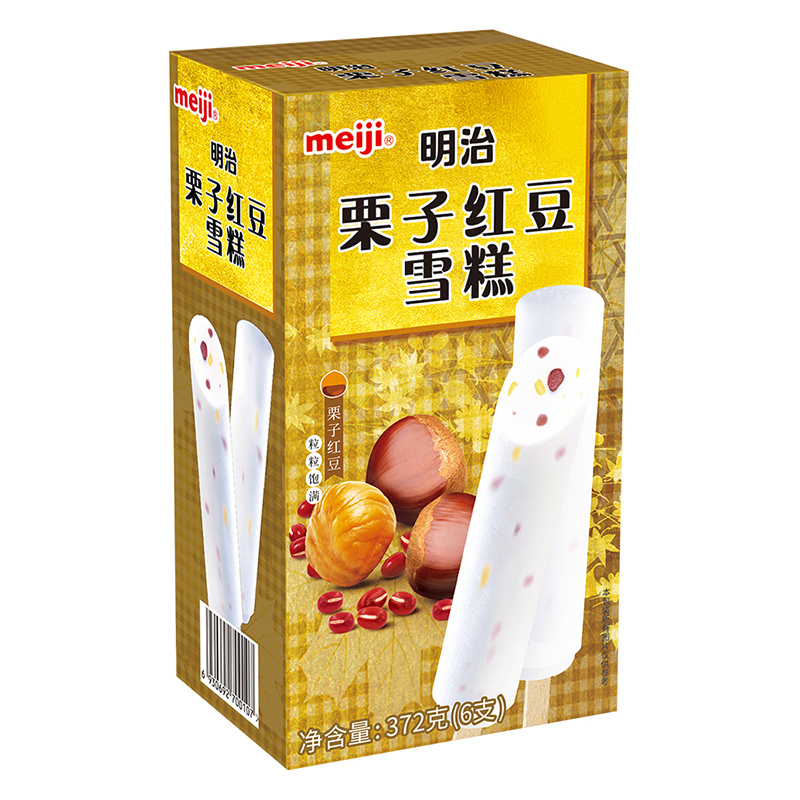 明治栗子红豆雪糕彩盒装62g*6