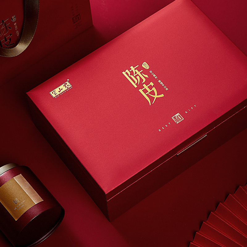 半山农 陈皮 新会陈皮干茶 正宗二十年 广东新会源产老陈皮干大红皮 花草茶养生茶叶泡水送礼礼品盒高清大图