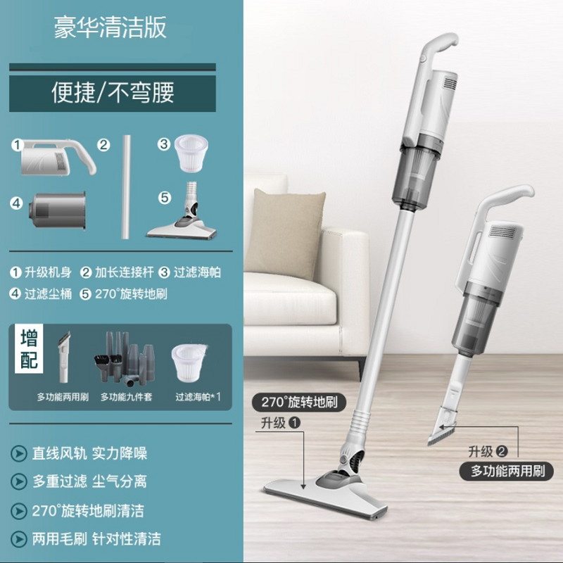 苏宁宜品 吸尘器 魔杖4豪华清洁加强款 家用小型手持式有线床上猫狗大功率大吸力 LF-12(SNYP-XCQ-04A)高清大图