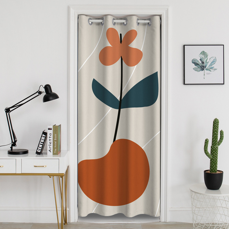 添福运 门帘隔断帘免打孔家用卧室卫生间厨房柜子遮挡布帘子北欧风门帘布艺遮挡窗帘莫兰迪色帘子家用卧室厨房卫生间夏季防蚊门帘 P2T莫兰迪 定制补拍价格（勿拍-仅补尾款）