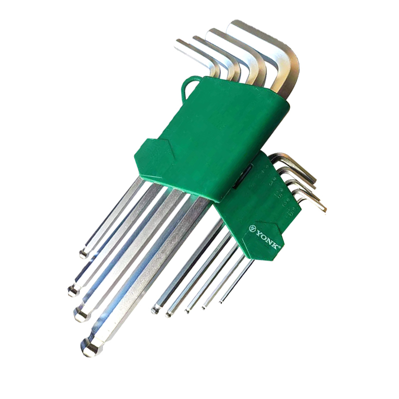 约克(YONK) 9pcs 亚光公制中长内六角 件高清大图