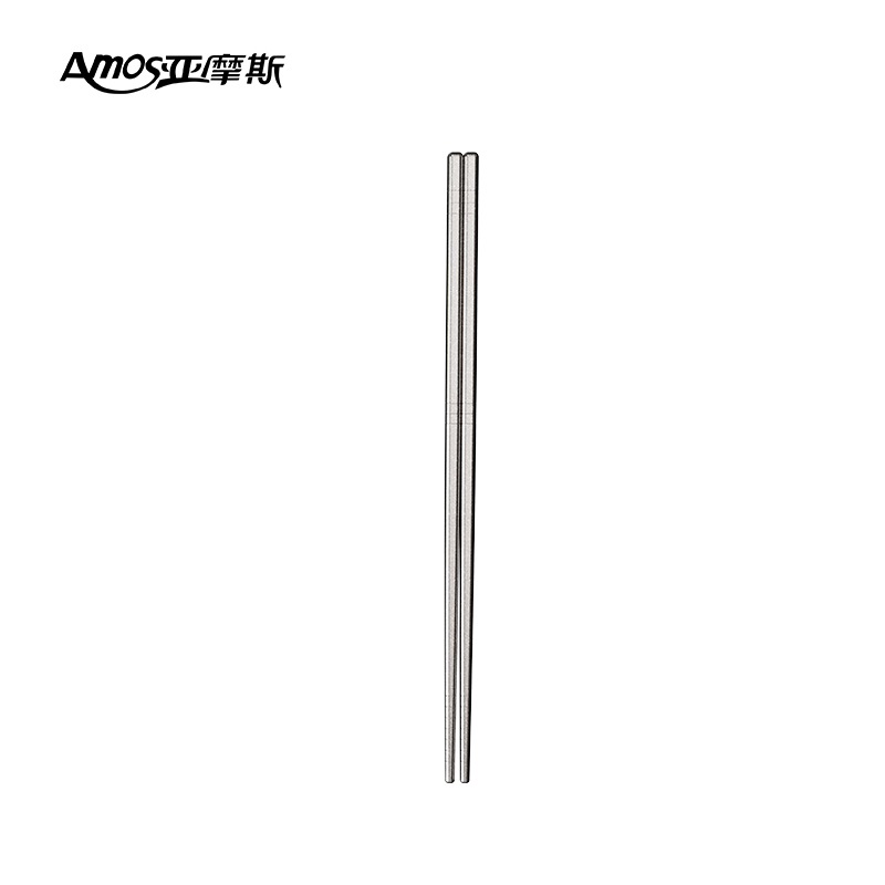 亚摩斯(Amos)纯钛筷子 家用抑菌耐高温腐蚀防霉不生锈易清洗筷子高档餐具纯钛筷子1双