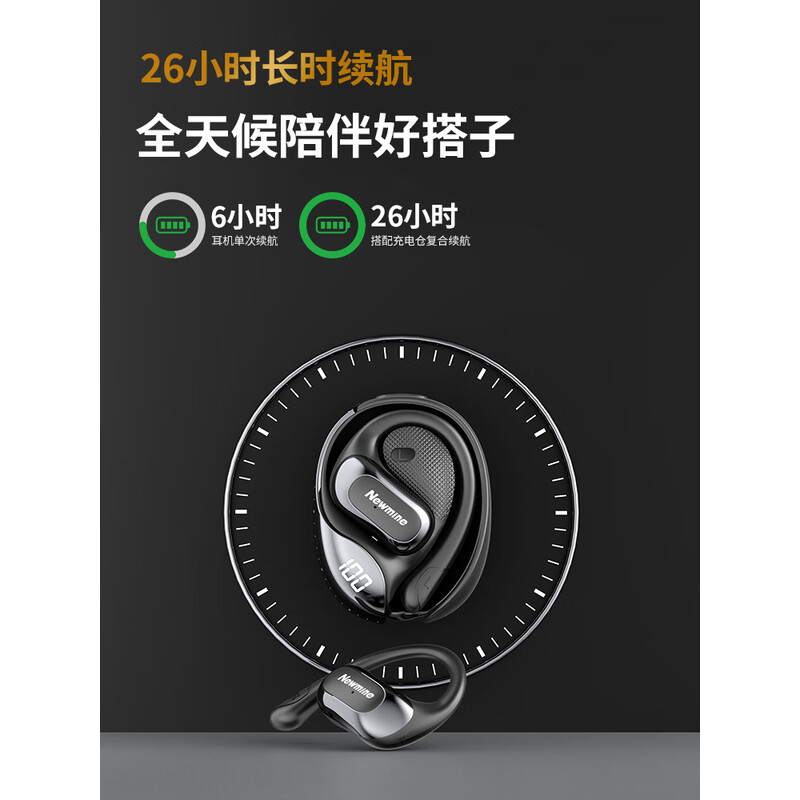 纽曼 蓝牙耳机X6 PRO 黑色高清大图