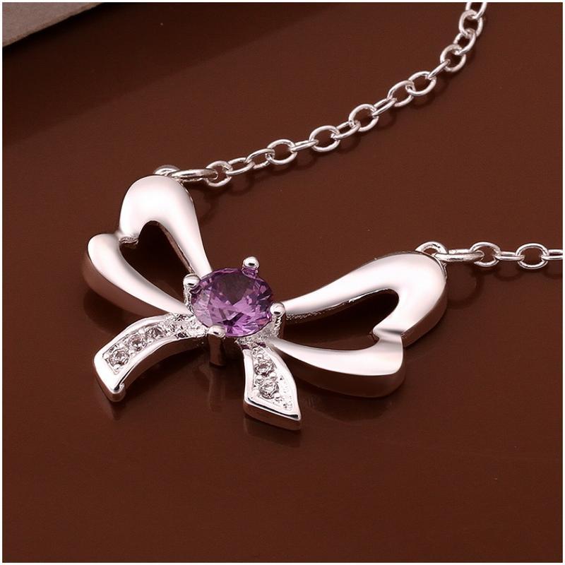 N601 Women Silver Necklace 镀925纯银女项链日韩版锁骨链潮人送女朋友七夕情人节礼物