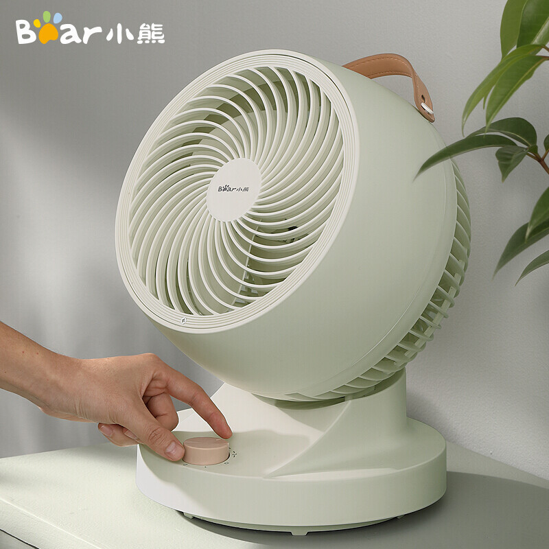 小熊(Bear) 空气循环风扇家用低噪小型摇头涡轮对流空气扇空调台式电风扇 DFS-A30L1强劲风力 循环空气