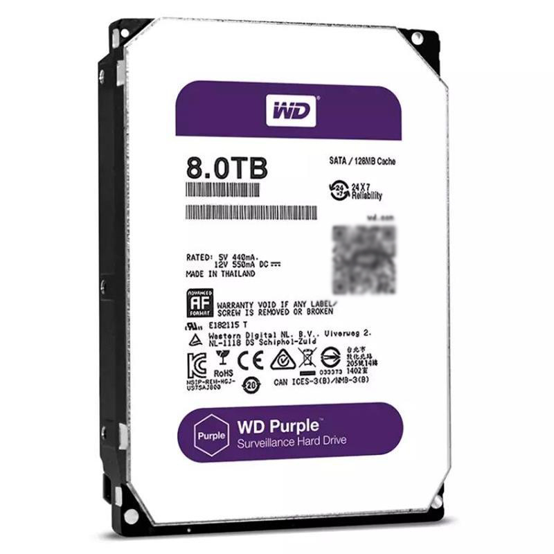 西部数据(WD) 紫盘 8TB SATA6Gb/s 128M 硬盘 WD80PUZX (单位:个)