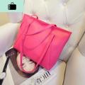 新韩版简约大包时尚休闲单肩包大气手提包大容量街头女包包NEWLAKE_958 玫红色
