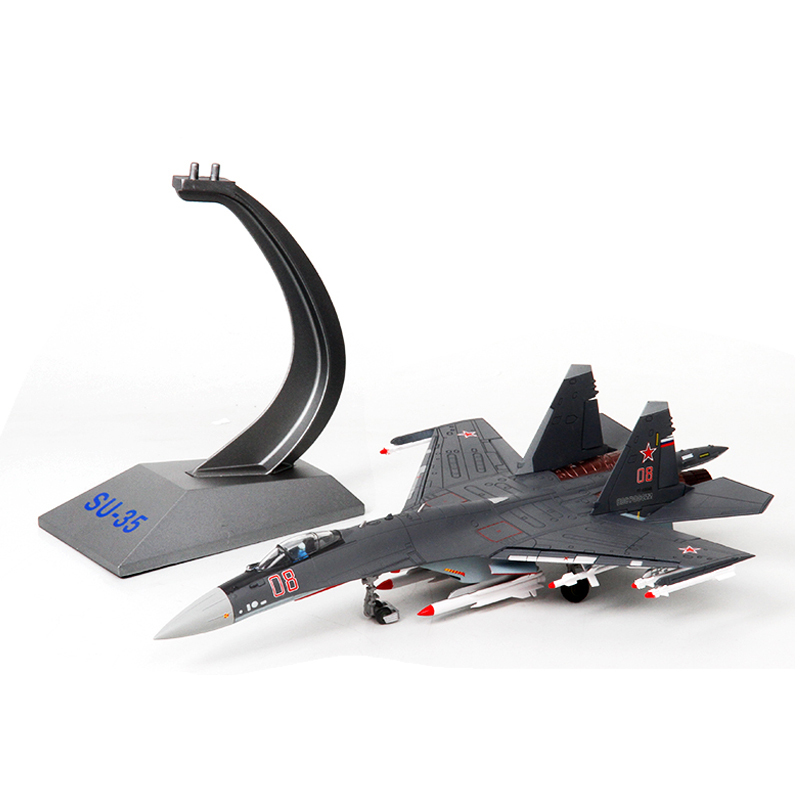 172苏35战斗机飞机模型仿真摆件合金军事模型飞35战机航模