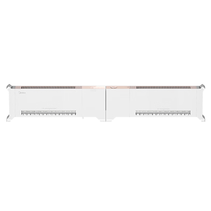 美的 HDU22VRS 取暖器 石墨烯折叠踢脚线取暖器 家用立式落地遥控电暖气 热雾加湿 远程遥控
