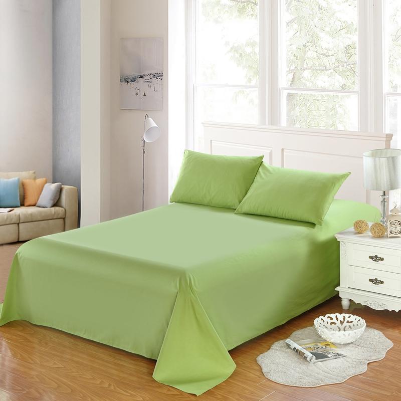 纯棉床单单件全棉被单纯色12米床上用品18米宿舍宾馆简约