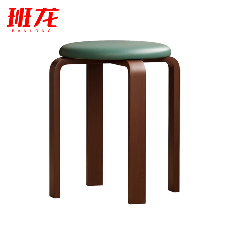 班龙软包凳子圆凳个高清大图