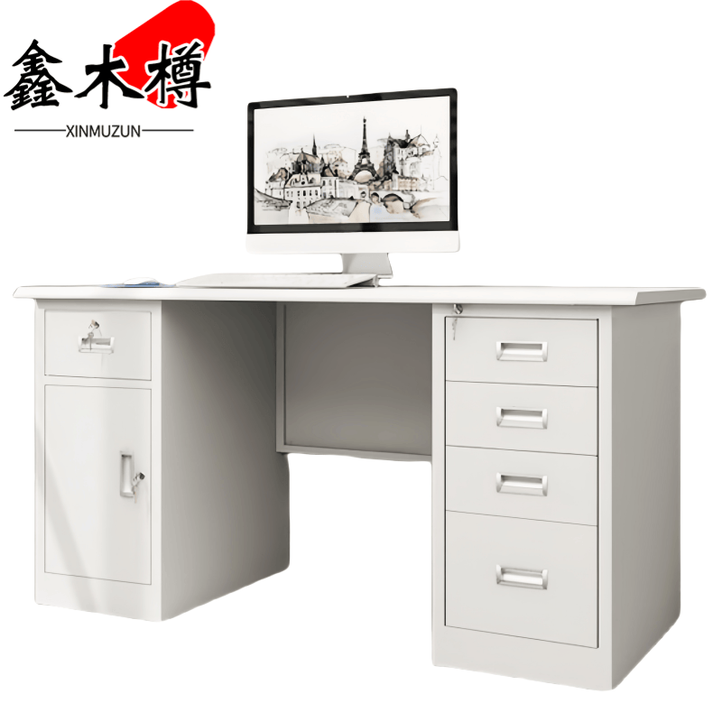 鑫木樽钢制电脑桌1.2m张高清大图